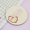 Spring Ducks & Daffodils: Katnipp Funny Duckling Kawaii Coaster - 'For Duck's Sake' - Katnipp Studios