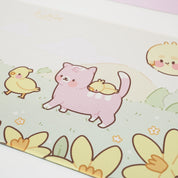 Spring Ducks and Daffodils: Mother Duck & Friends Kawaii Gaming Mouse Pad - Aesthetic Cottagecore Desk Mat - Katnipp Studios