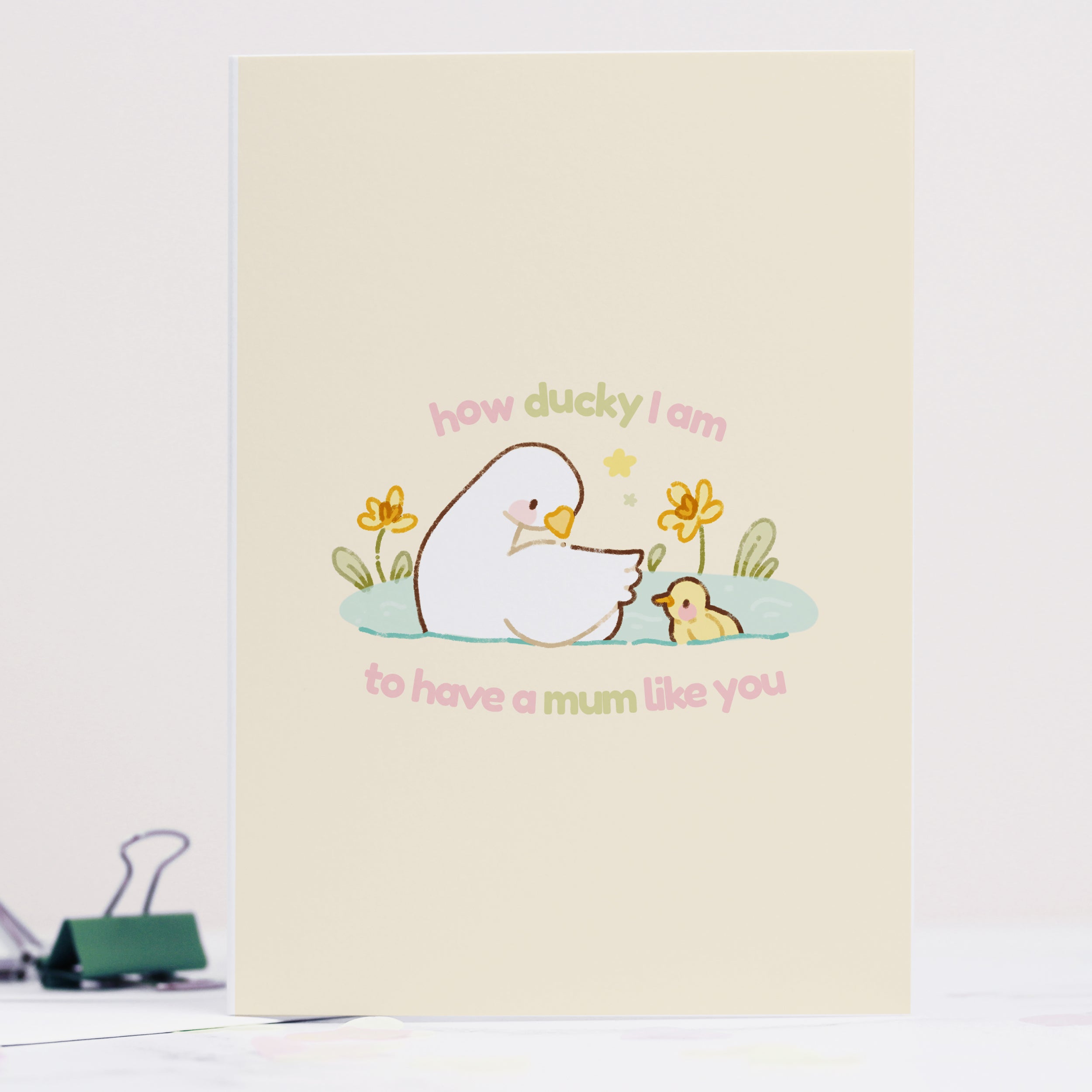 Spring Ducks & Daffodils: Mother's Day Card - Cute Greetings Card - Katnipp Studios