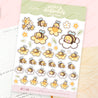 Spring Ducks & Daffodils - Spring Flower A6 Sticker Sheet - DAF003 - Katnipp Studios