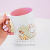 Spring Ducks and Daffodils: Spring Scene Satsuma & Friends Day Out Kawaii Ceramic Mug - Katnipp Studios