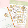 Spring Ducks and Daffodils: Tuffy and Mother Duck A6 Sticker Sheet - DAF002 - Katnipp Studios