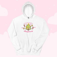 Sprinkle Spruce Christmas Hoodie | Kawaii Christmas Apparel | Festive Winter Clothing - White / S