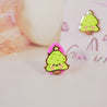 Sprinkle Spruce Christmas Tree Enamel Pin | Gold-Plated Christmas Accessory | Holiday Kawaii Enamel Pin - Katnipp Studios