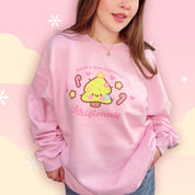 Sprinkle Spruce Kawaii Christmas Sweatshirt | Cute Christmas Tree Holiday Apparel | Cozy Winter Sweater Katnipp character product