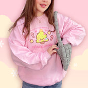 Sprinkle Spruce Kawaii Christmas Sweatshirt | Cute Christmas Tree Holiday Apparel | Cozy Winter Sweater Katnipp character product