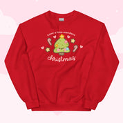 Sprinkle Spruce Kawaii Christmas Sweatshirt | Cute Christmas Tree Holiday Apparel | Cozy Winter Sweater Katnipp character product