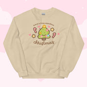 Sprinkle Spruce Kawaii Christmas Sweatshirt | Cute Christmas Tree Holiday Apparel | Cozy Winter Sweater Katnipp character product