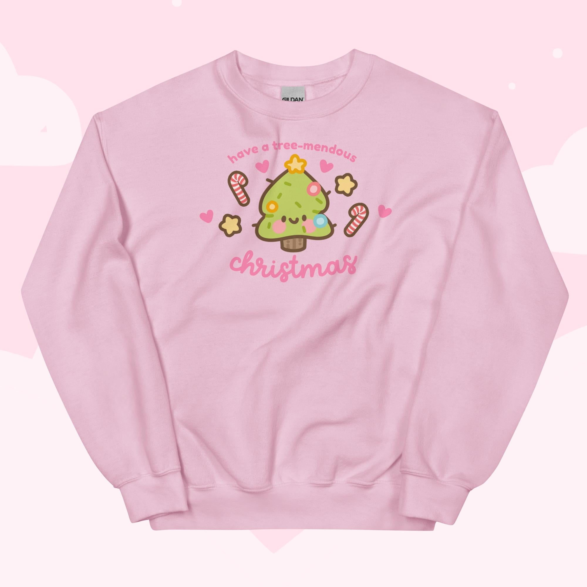 Sprinkle Spruce Kawaii Christmas Sweatshirt | Cute Christmas Tree Holiday Apparel | Cozy Winter Sweater - Katnipp Studios