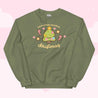 Sprinkle Spruce Kawaii Christmas Sweatshirt | Cute Christmas Tree Holiday Apparel | Cozy Winter Sweater - Katnipp Studios