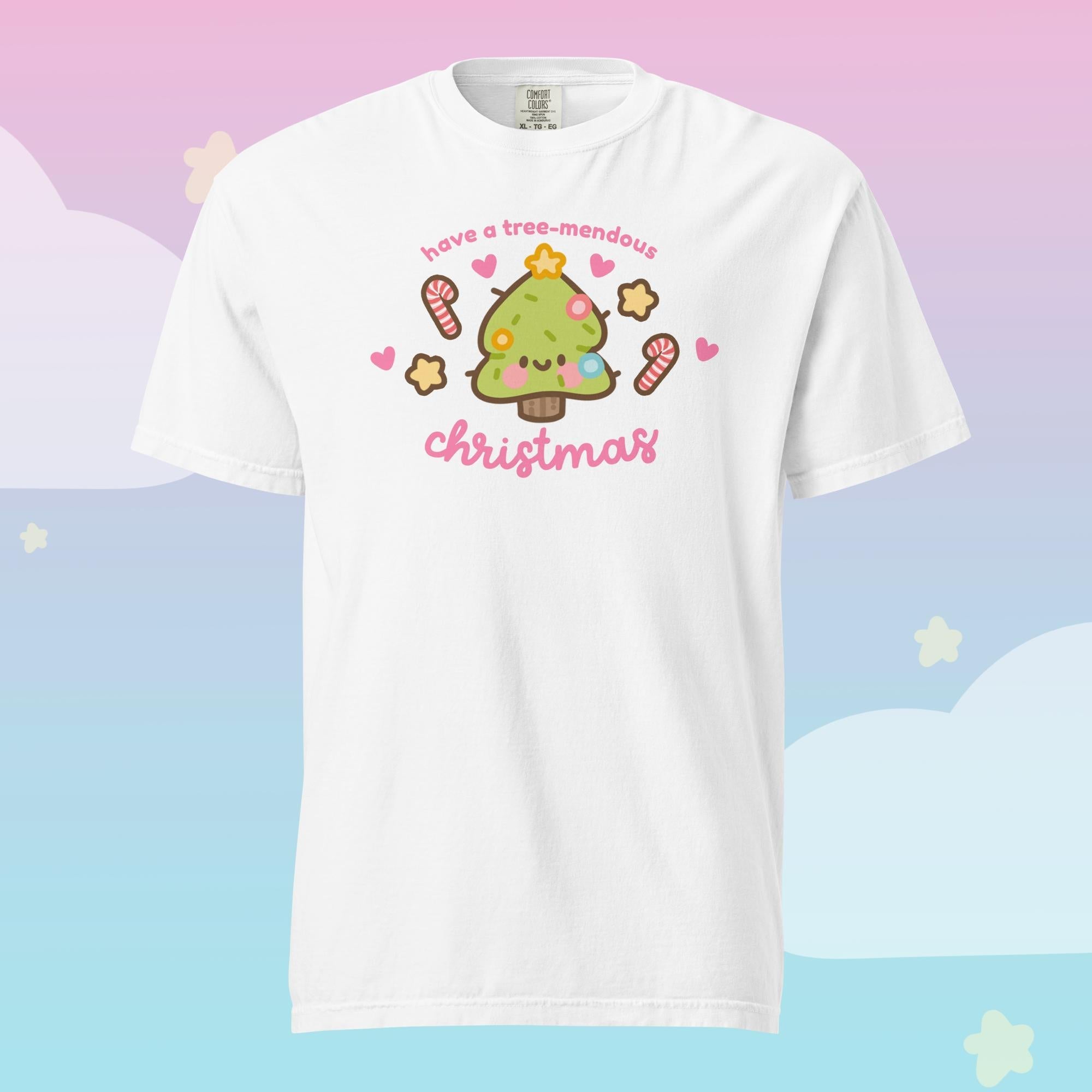 Sprinkle Spruce Kawaii Christmas T-Shirt | Cute Christmas Tree Character Holiday Tee Katnipp character product