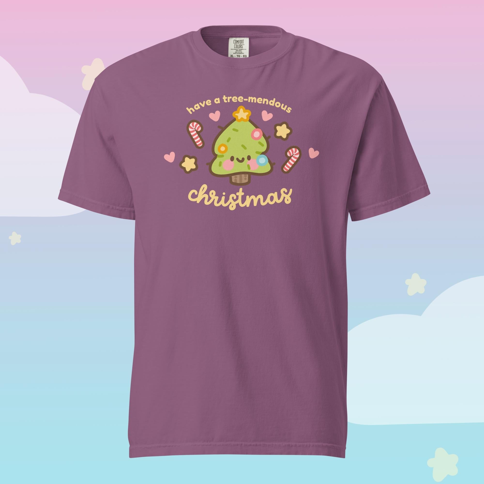 Sprinkle Spruce Kawaii Christmas T-Shirt | Cute Christmas Tree Character Holiday Tee Katnipp character product