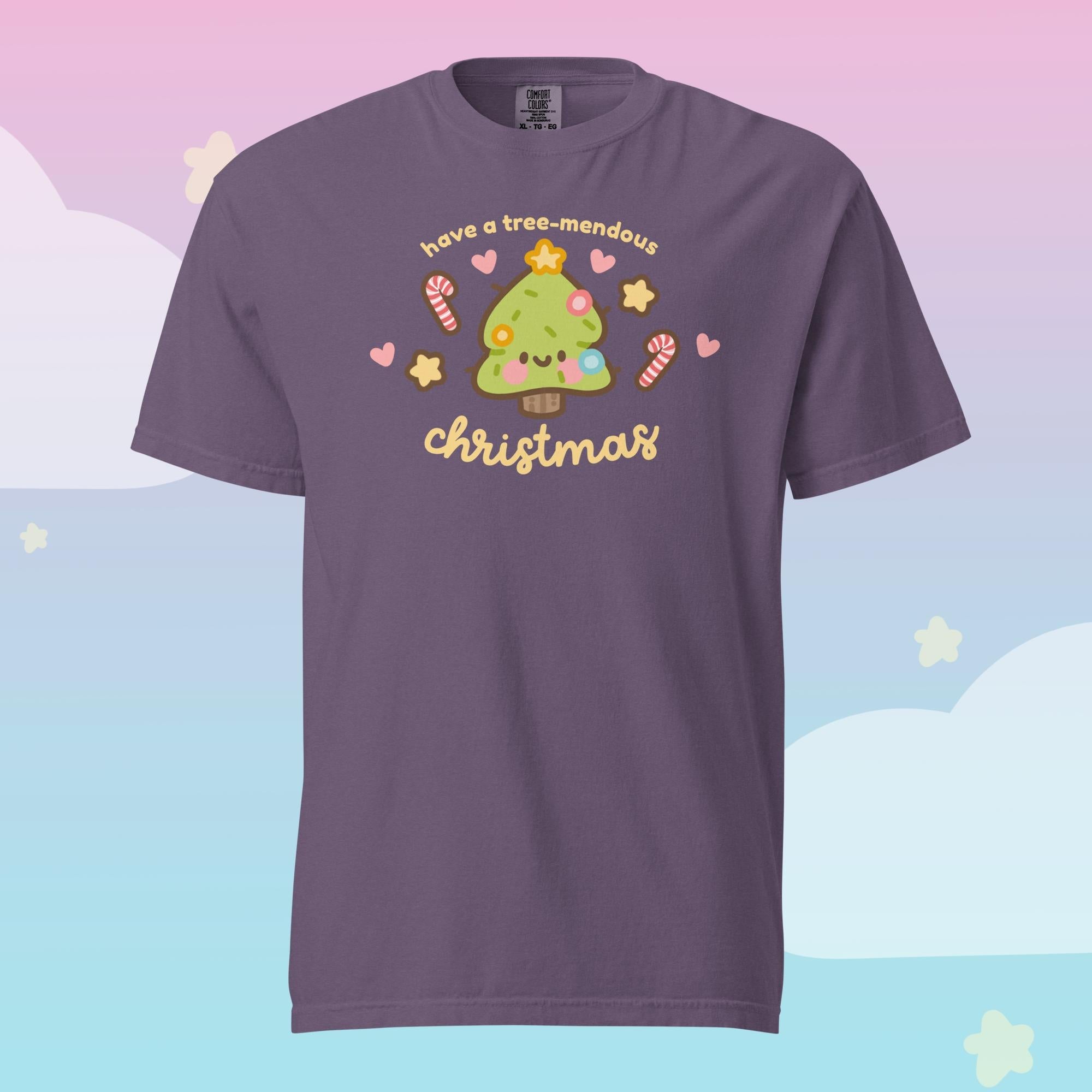 Sprinkle Spruce Kawaii Christmas T-Shirt | Cute Christmas Tree Character Holiday Tee Katnipp character product