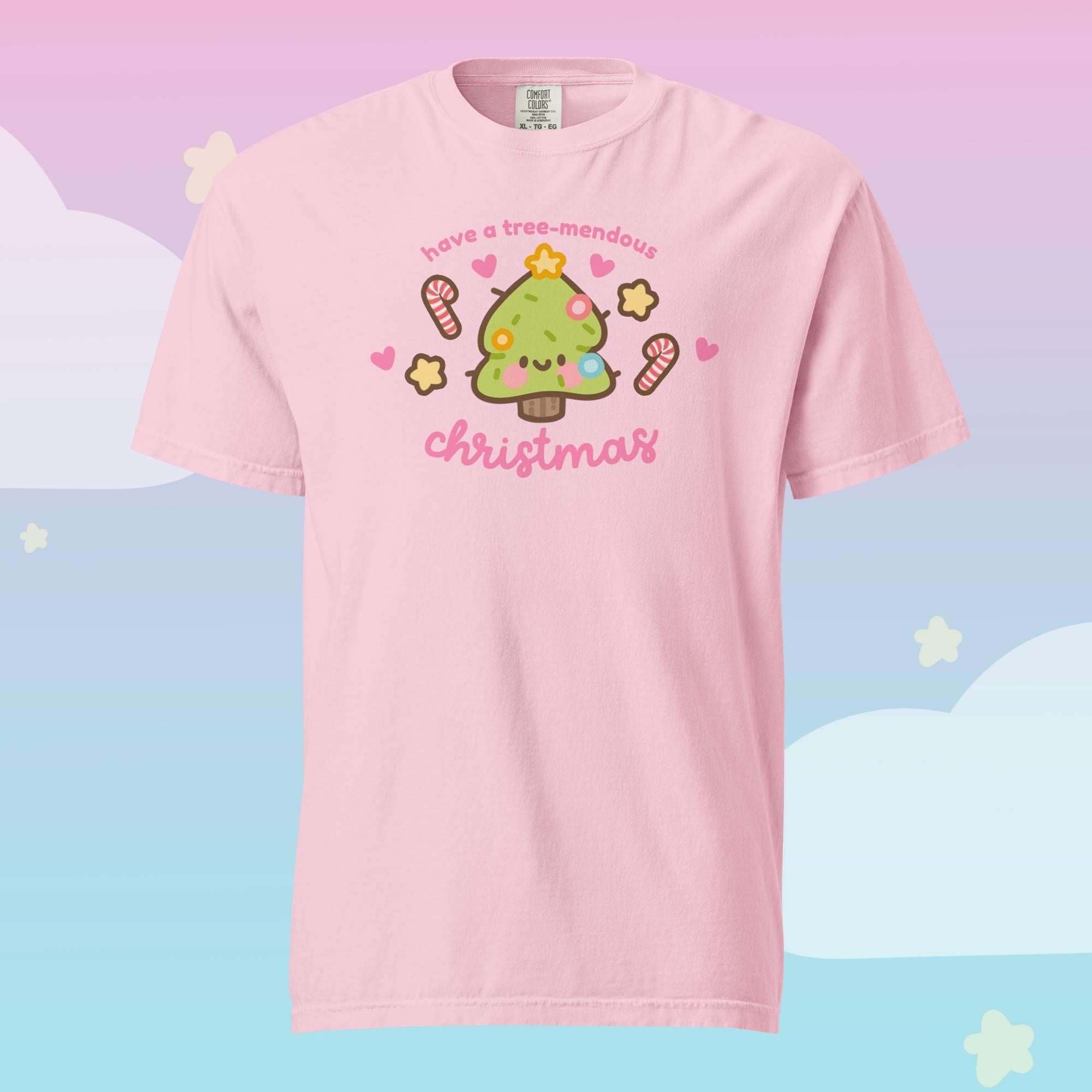 Sprinkle Spruce Kawaii Christmas T-Shirt | Cute Christmas Tree Character Holiday Tee Katnipp character product