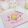 Sprinkle Spruce Mouse Pad | Kawaii Christmas Tree Desk Decor | Festive Pastel Pink Workspace Accessory - Katnipp Studios