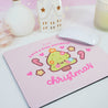 Sprinkle Spruce Mouse Pad | Kawaii Christmas Tree Desk Decor | Festive Pastel Pink Workspace Accessory - Katnipp Studios