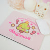 Sprinkle Spruce Mouse Pad | Kawaii Christmas Tree Desk Decor | Festive Pastel Pink Workspace Accessory - Katnipp Studios