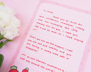 Strawberry Digital Letter Set | Printable Cute Digital Stationery | Adorable Letter Writing Sheets Katnipp character product