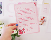 Strawberry Digital Letter Set | Printable Cute Digital Stationery | Adorable Letter Writing Sheets Katnipp character product