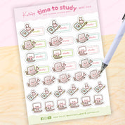Time To Study Sticker Sheet - MISC 005 - Katnipp Studios