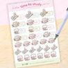 Time To Study Sticker Sheet - MISC 005 - Katnipp Studios