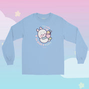 Too Cute to Give a Fluff Long Sleeve T-Shirt | Bonbun & Bumblebutt Pastel Bunny Shirt | Kawaii Spring Layering Tee Katnipp character product