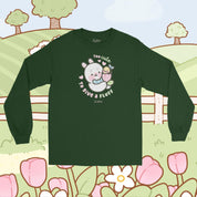 Too Cute to Give a Fluff Long Sleeve T-Shirt | Bonbun & Bumblebutt Pastel Bunny Shirt | Kawaii Spring Layering Tee Katnipp character product