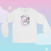 Too Cute to Give a Fluff Long Sleeve T-Shirt | Bonbun & Bumblebutt Pastel Bunny Shirt | Kawaii Spring Layering Tee Katnipp character product
