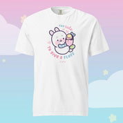 Too Cute to Give a Fluff Premium Heavyweight T-Shirt | Bonbun & Bumblebutt Pastel Tee | Kawaii Spring Bunny & Bee Shirt Katnipp character product