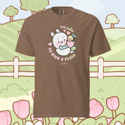 Too Cute to Give a Fluff Premium Heavyweight T-Shirt | Bonbun & Bumblebutt Pastel Tee | Kawaii Spring Bunny & Bee Shirt Katnipp character product