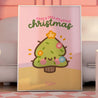 Tree-mendous Christmas, Funny Kawaii Christmas Wall Art Art Print - Katnipp Studios