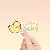 Tuffy Duckling Sticker | Feeling Ducky Kawaii Vinyl Sticker | Cute Spring Duck Sticker Katnipp character product