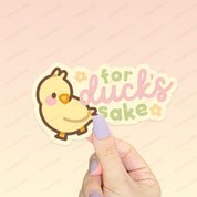 Tuffy For Duck’s Sake Sticker | Cute Spring Duck Kawaii Vinyl Katnipp character product