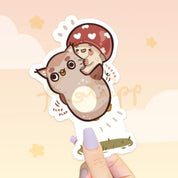 Twixx & Shroomie Sticker Set | 3 Kawaii Autumn Vinyl Stickers Katnipp character product