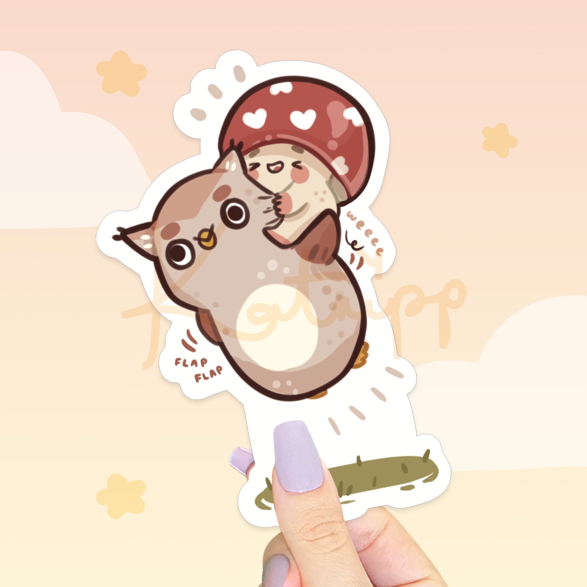Twixx & Shroomie Sticker Set | 3 Kawaii Autumn Vinyl Stickers Katnipp character product