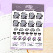 Vampies Vault A6 Sticker Sheet | Gothic Headstones & Quotes | SP005 Katnipp character product