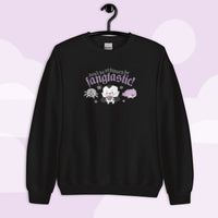 Vampire Marshie &amp; Vampies Vault Friends Sweatshirt | Don't Be Ordinary Be Fangtastic Quote | Spooky Cute Gothic Halloween Apparel - Black / S