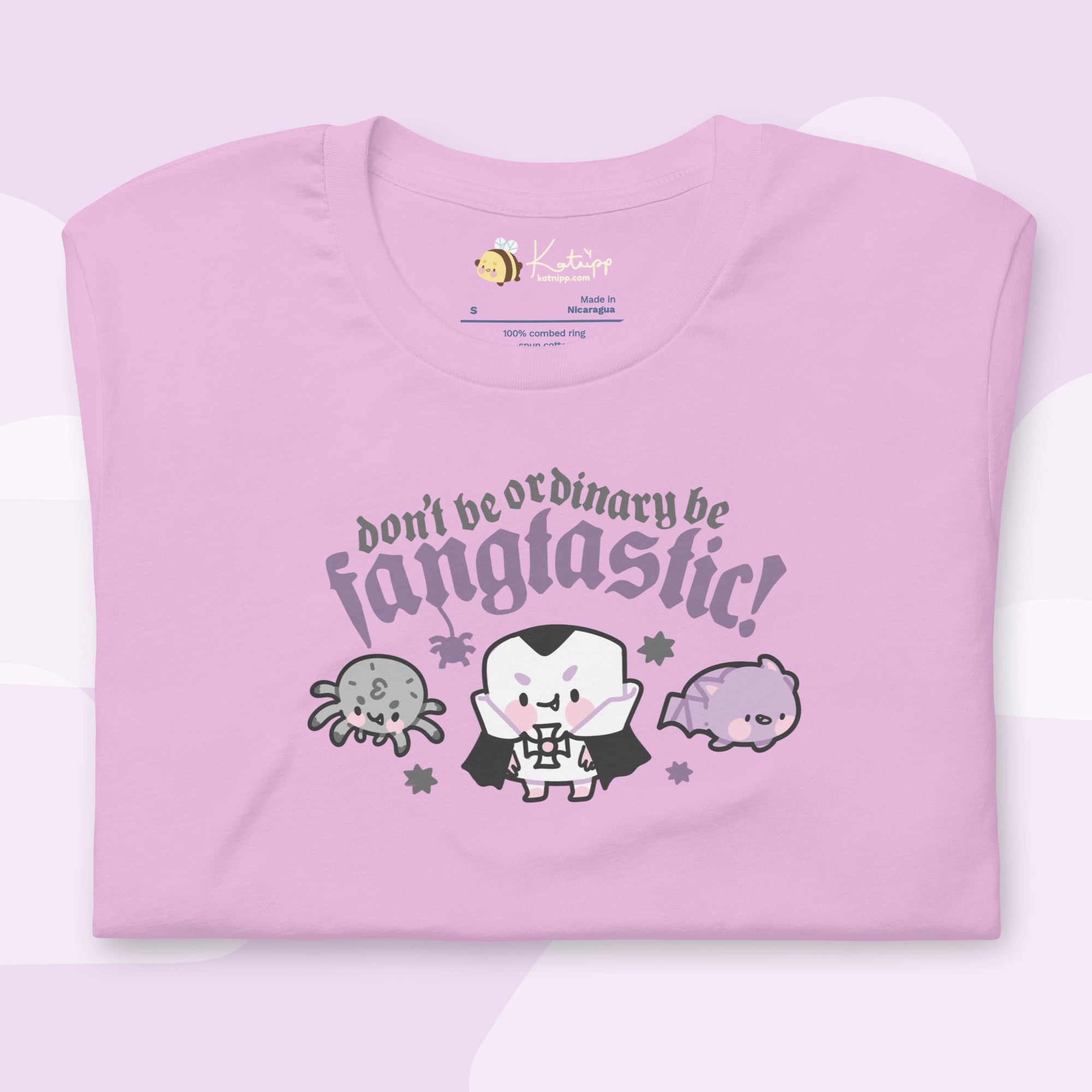 Vampire Marshie & Vampies Vault Friends T-Shirt | Don't Be Ordinary Be Fangtastic Quote | Spooky Cute Gothic Halloween Tee Katnipp character product