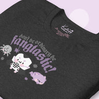 Vampire Marshie &amp; Vampies Vault Friends T-Shirt | Don't Be Ordinary Be Fangtastic Quote | Spooky Cute Gothic Halloween Tee - Black Heather / XS