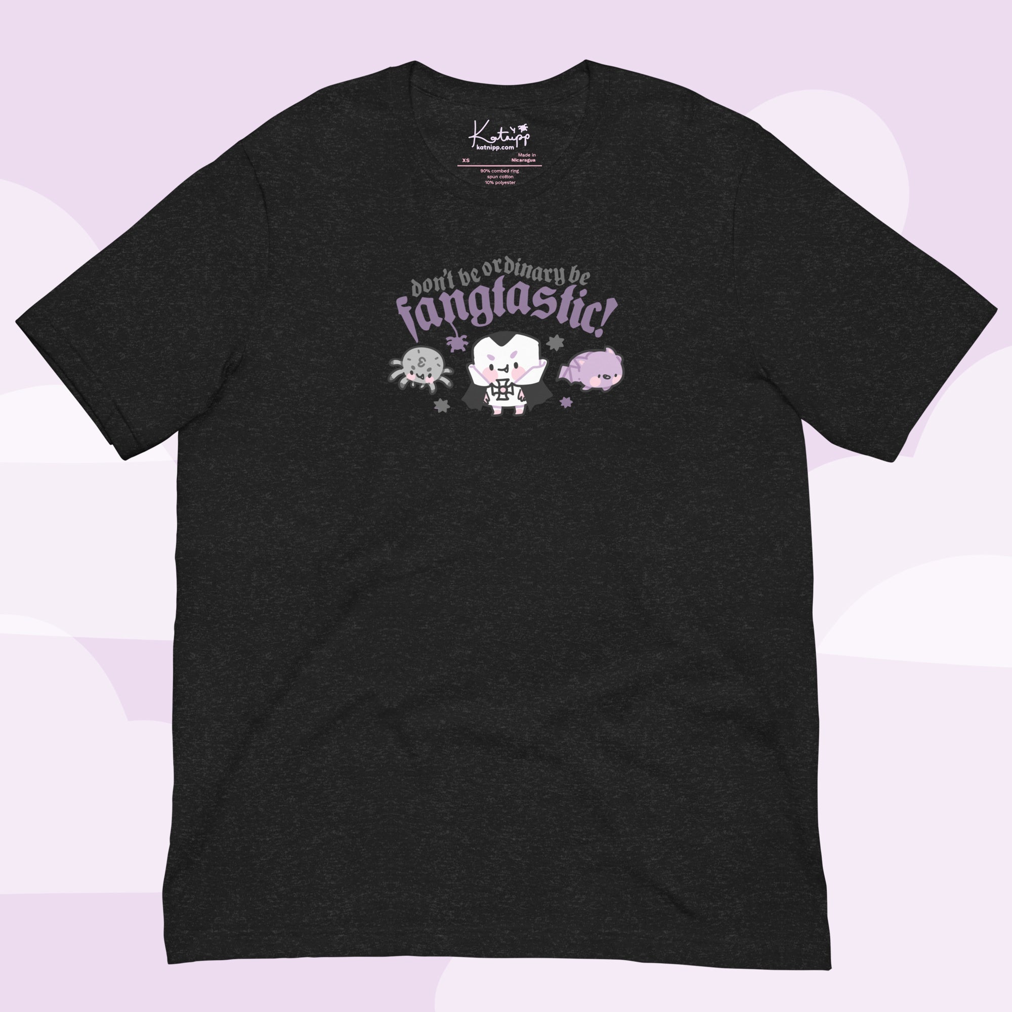 Vampire Marshie & Vampies Vault Friends T-Shirt | Don't Be Ordinary Be Fangtastic Quote | Spooky Cute Gothic Halloween Tee Katnipp character product