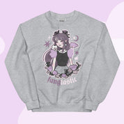 Violet the Vampire Jumper | Fangtastic Gothic Halloween Sweatshirt | Spooky Cute Bat & Vampire Apparel Katnipp character product