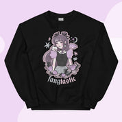 Violet the Vampire Jumper | Fangtastic Gothic Halloween Sweatshirt | Spooky Cute Bat & Vampire Apparel Katnipp character product