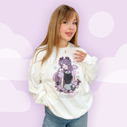 Violet the Vampire Jumper | Fangtastic Gothic Halloween Sweatshirt | Spooky Cute Bat & Vampire Apparel Katnipp character product