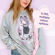 Violet the Vampire Jumper | Fangtastic Gothic Halloween Sweatshirt | Spooky Cute Bat & Vampire Apparel Katnipp character product