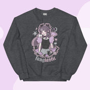 Violet the Vampire Jumper | Fangtastic Gothic Halloween Sweatshirt | Spooky Cute Bat & Vampire Apparel Katnipp character product
