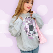 Violet the Vampire Jumper | Fangtastic Gothic Halloween Sweatshirt | Spooky Cute Bat & Vampire Apparel Katnipp character product