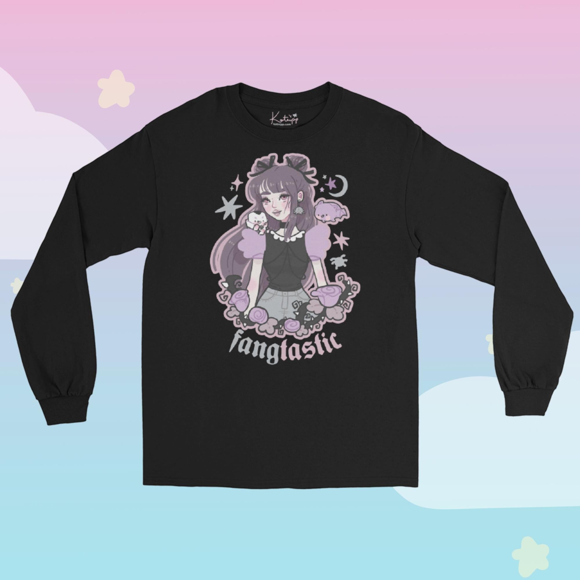 Violet the Vampire Pastel Goth Kawaii Halloween Long Sleeve Shirt | Cute Character Top Katnipp character product