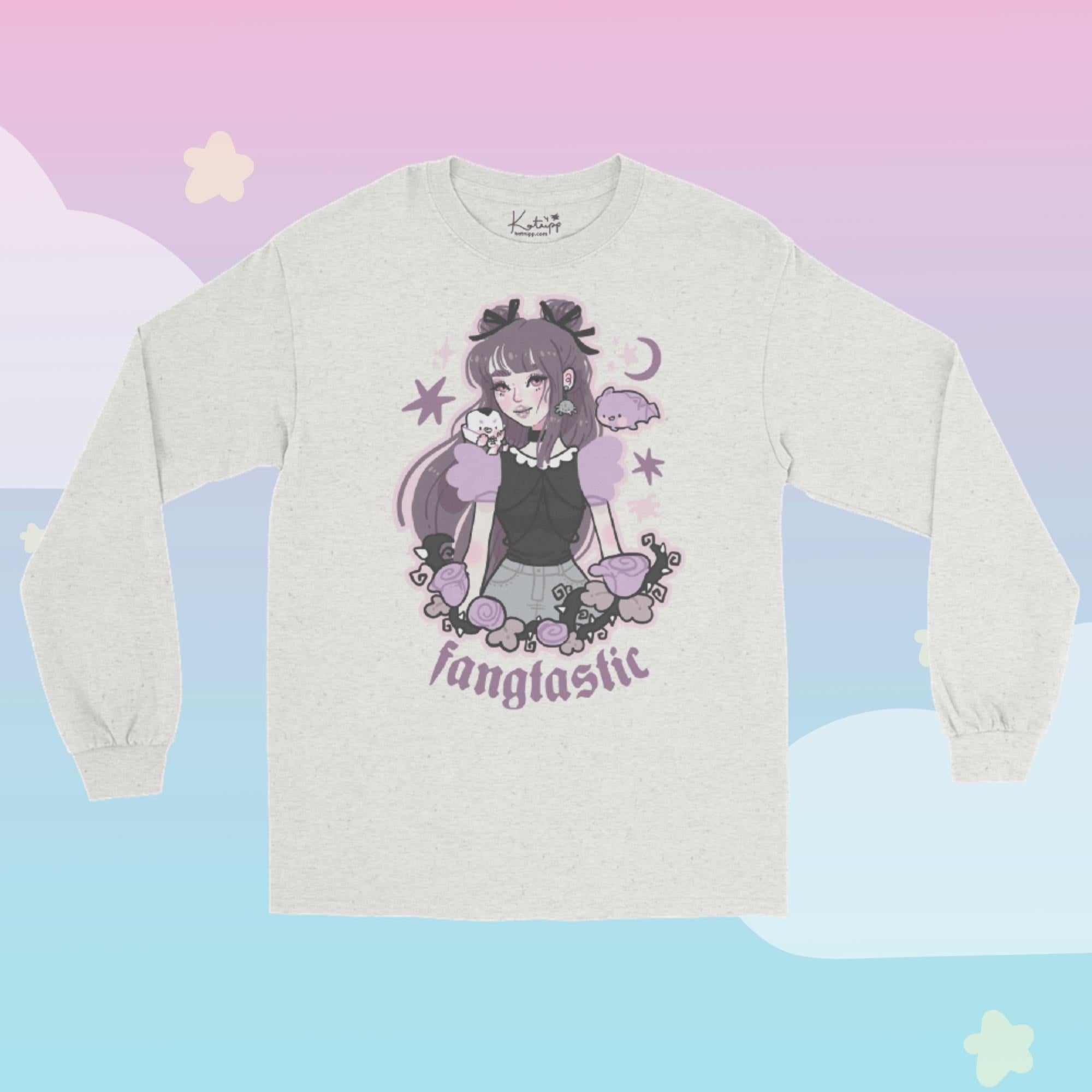 Violet the Vampire Pastel Goth Kawaii Halloween Long Sleeve Shirt | Cute Character Top Katnipp character product