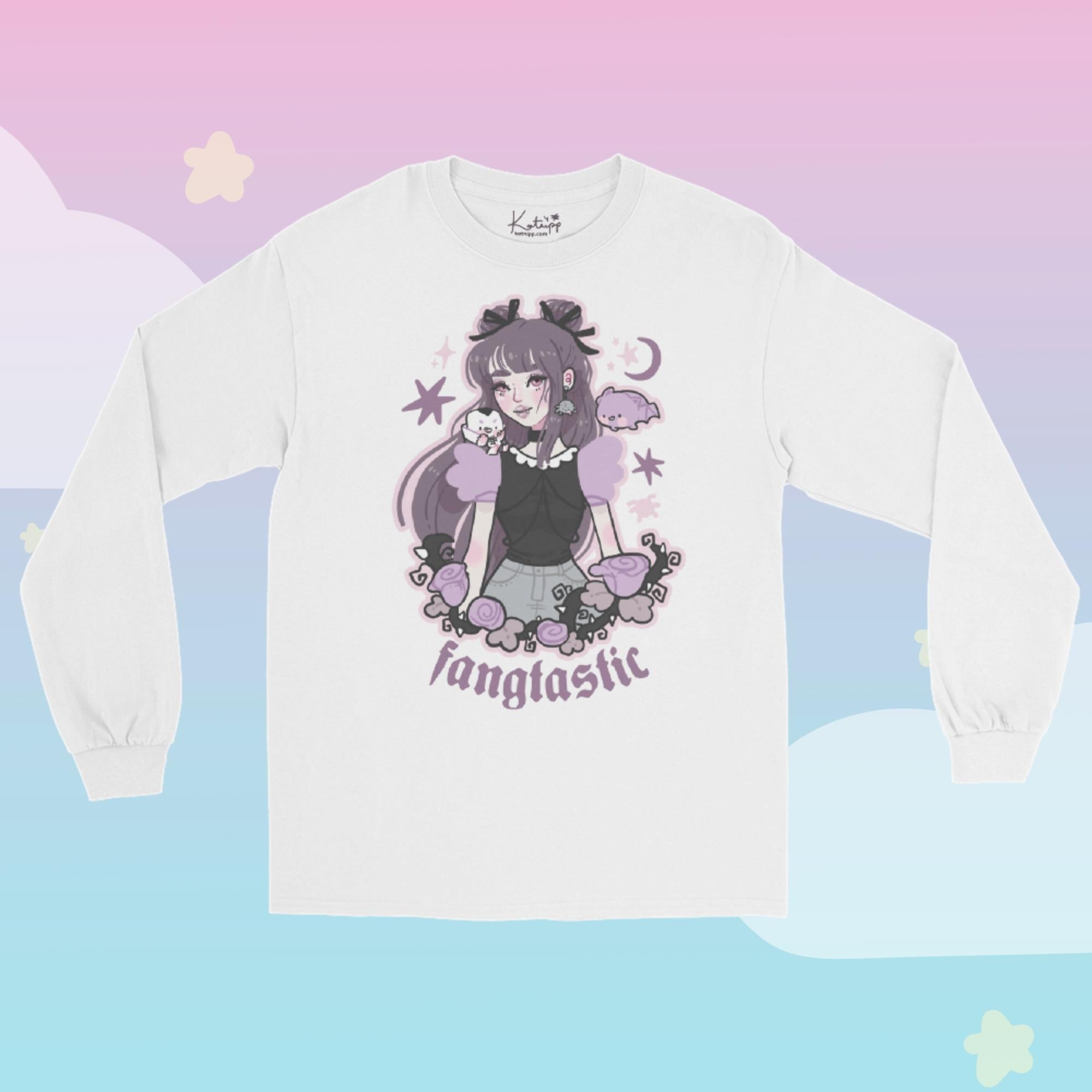 Violet the Vampire Pastel Goth Kawaii Halloween Long Sleeve Shirt | Cute Character Top Katnipp character product
