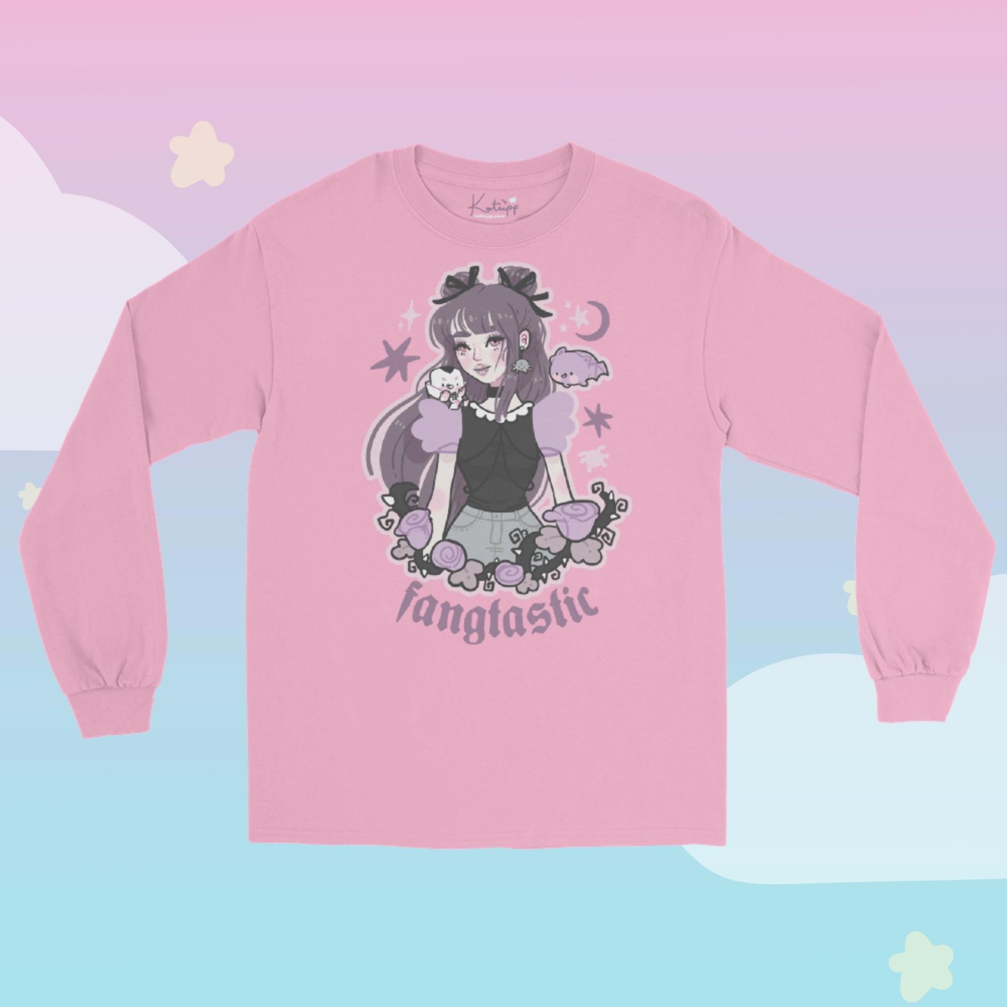 Violet the Vampire Pastel Goth Kawaii Halloween Long Sleeve Shirt | Cute Character Top Katnipp character product